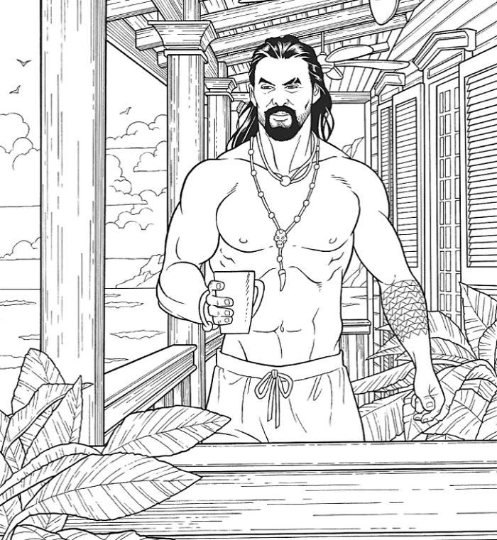 Crush & Colour Book Jason Mamoa