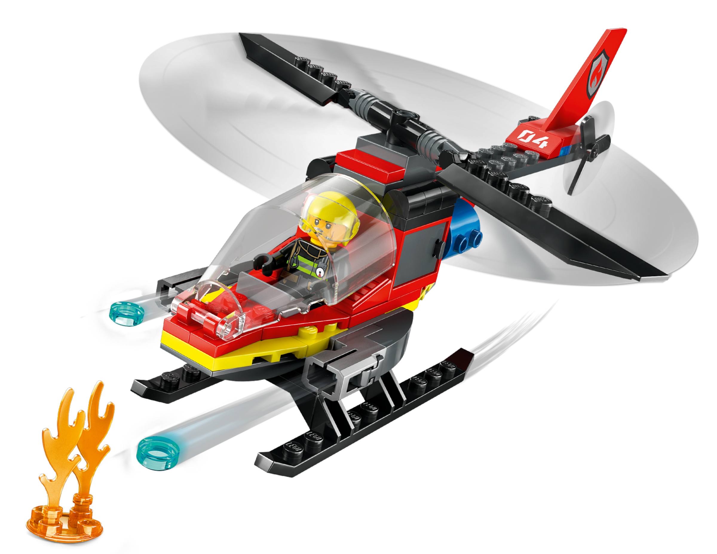 Lego City Rescue Fire Helicopter 60411