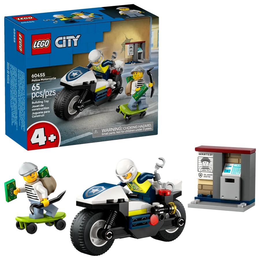 Lego City Police Motorcycle Chase 60455