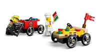 Lego City Pizza vs Fire Truck Race Cars 60458