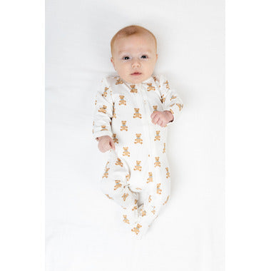 Lulujo Vintage Bear Footed Sleeper 6-12M