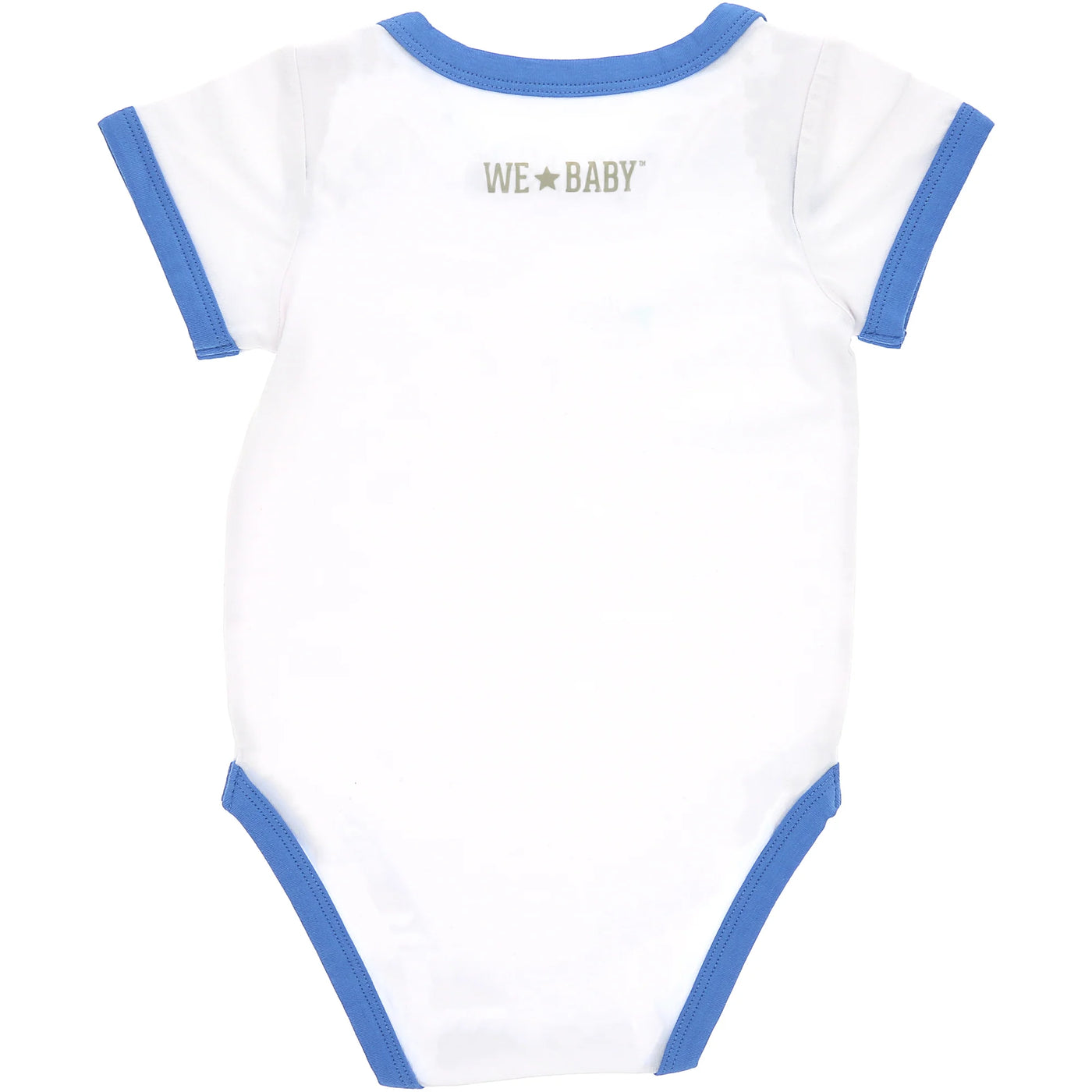 12-24M Lake Bum - Blue Trimmed Bodysuit