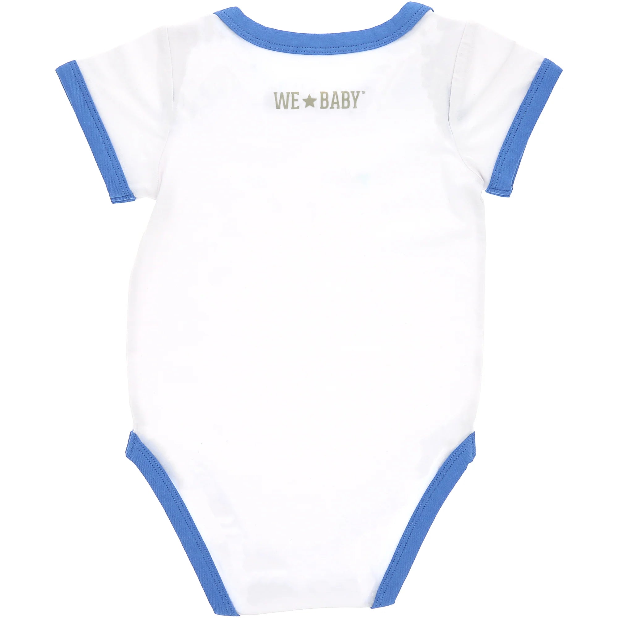 12-24M Lake Bum - Blue Trimmed Bodysuit