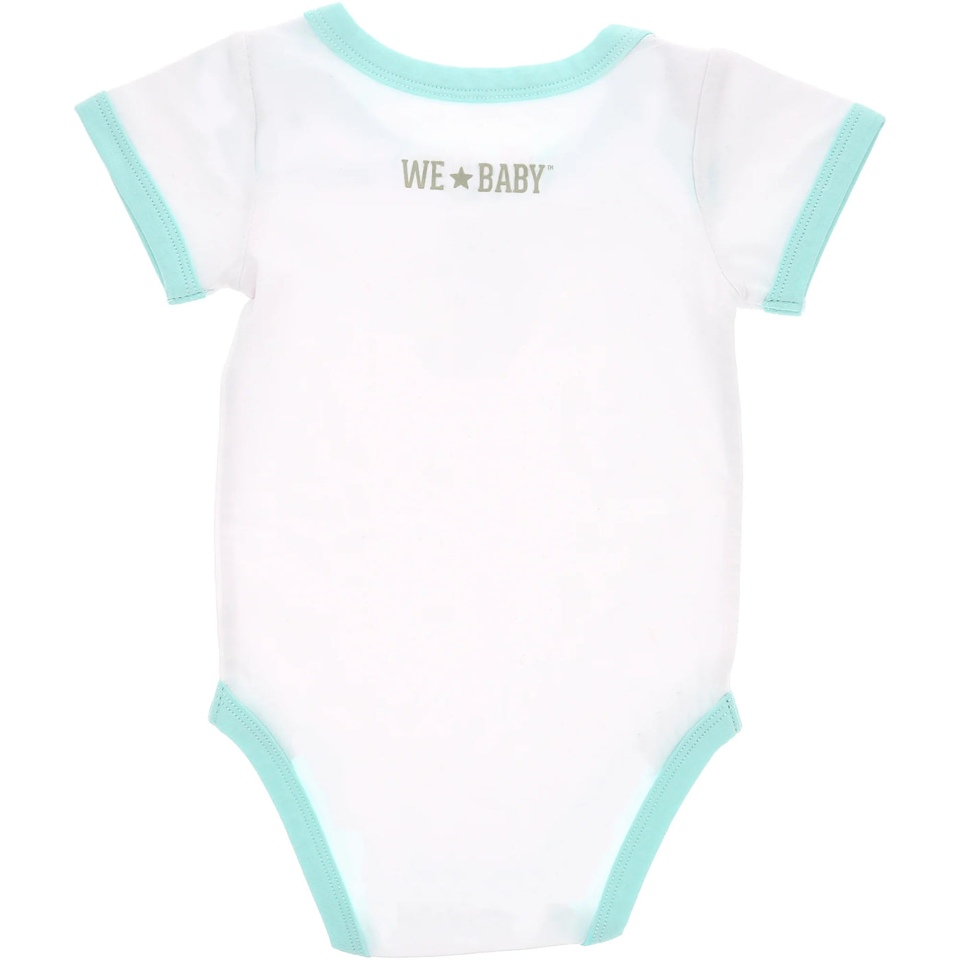 12-24M Beach Bum - Aqua Trimmed Bodysuit