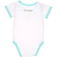 12-24M Beach Bum - Aqua Trimmed Bodysuit