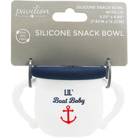 Boat Baby - 3.5" Silicone Snack Bowl with Lid