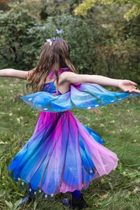 Great Pretenders Butterfly Twirl Dress & Wings & HB Blue/Purple 5-6yr
