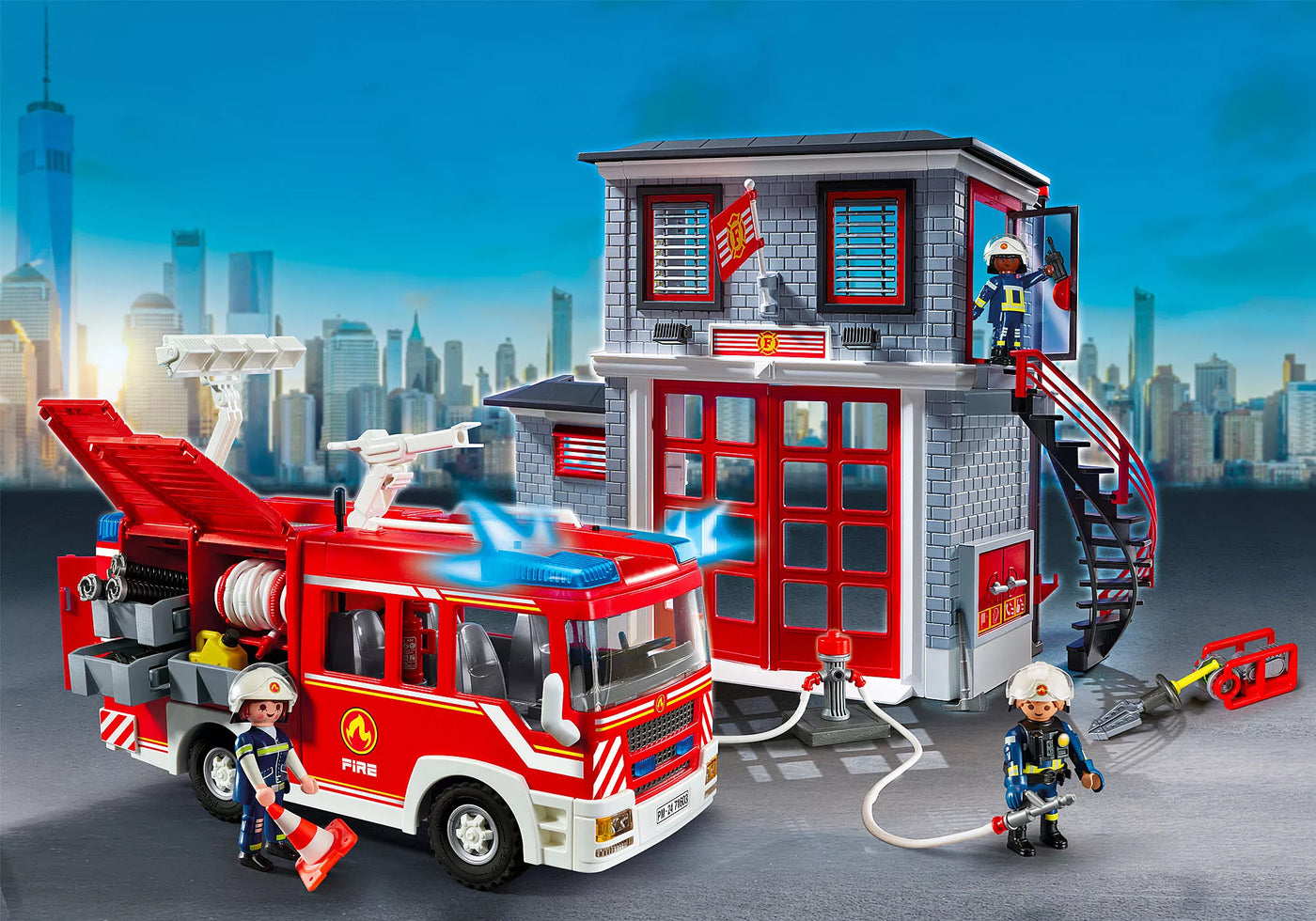 Playmobil Fire Brigade Mega Set With Pump 71603