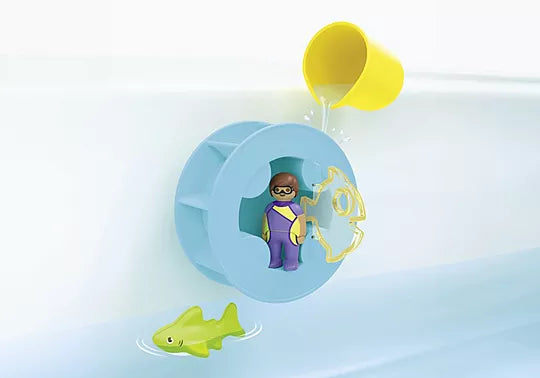 Playmobil Junior Aqua Water Wheel With Baby Shark 71688