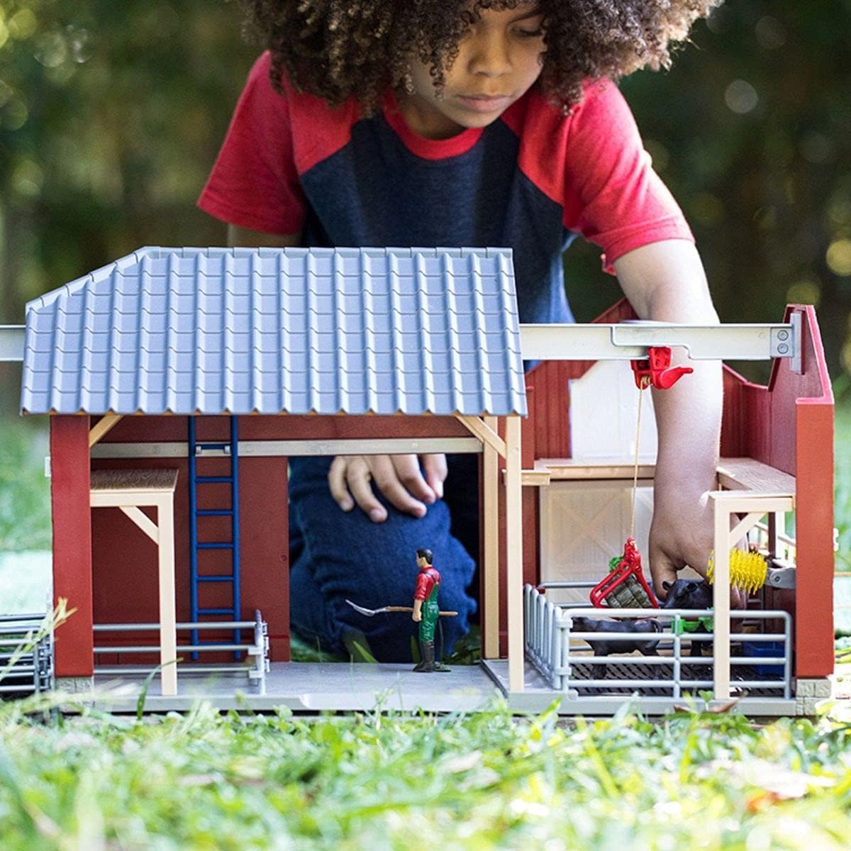 Schleich Farm World Large Red Barn With Animals And Accessories