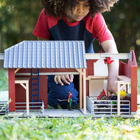 Schleich Farm World Large Red Barn With Animals And Accessories