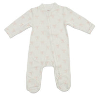 Lulujo Bows  Footed Sleeper 6-12M
