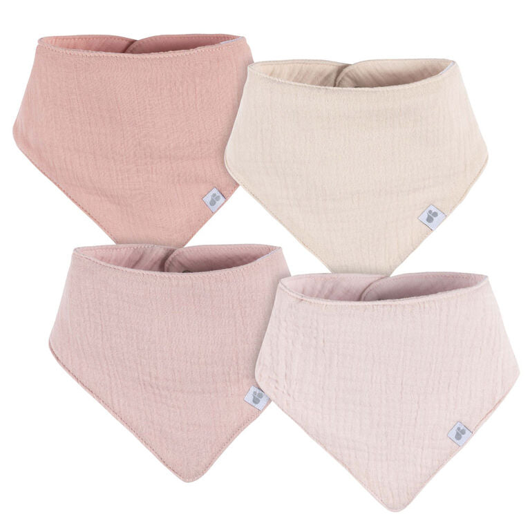 Just Born Pink 4 Pack Bandana Bibs
