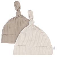 Just Born Tan 4 Piece Hat & Mitten Set 0-6 Months