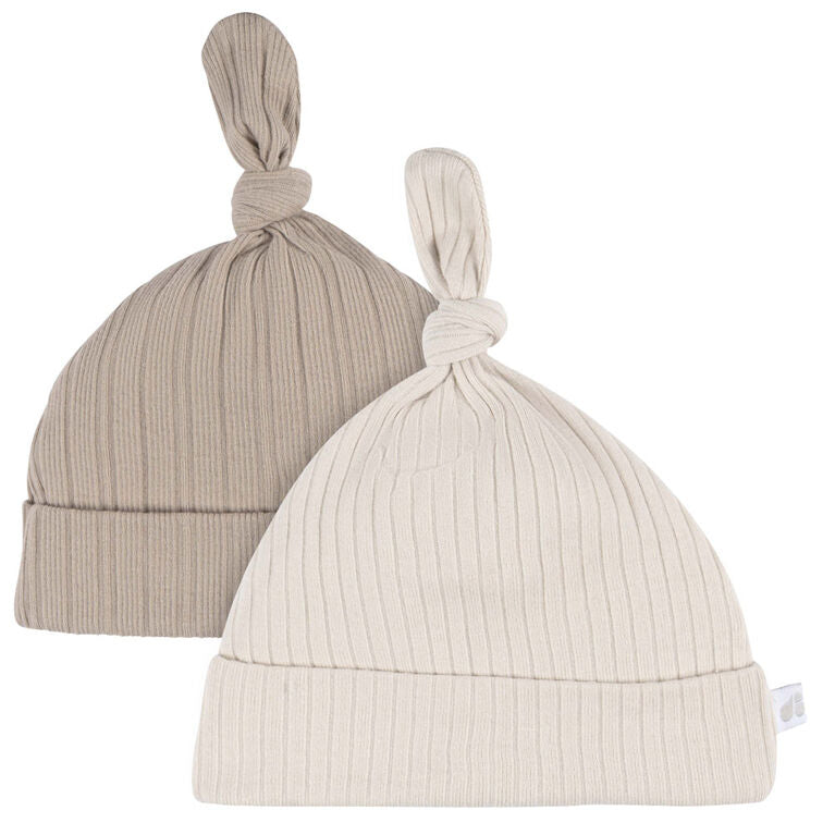 Just Born Tan 4 Piece Hat & Mitten Set 0-6 Months