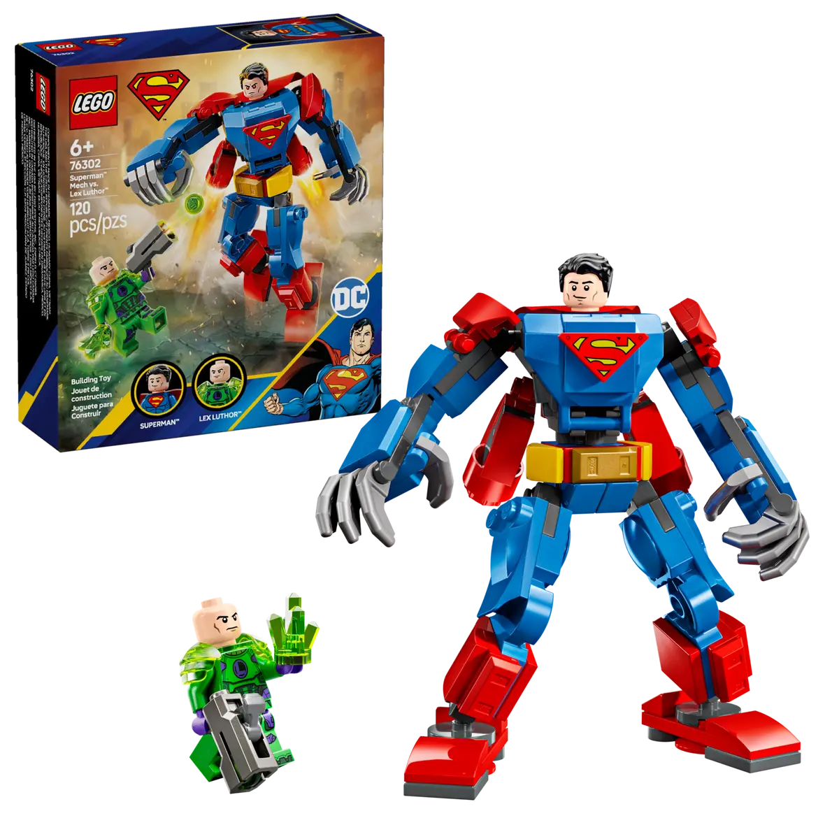 Lego DC Superman Mech vs Lex Luthor 76302