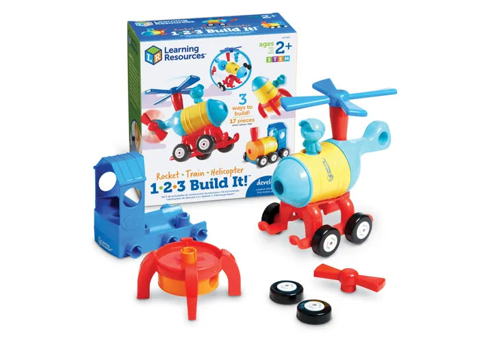 Learning Resourses 1-2-3 Buil It! Rocket/Train/Copter
