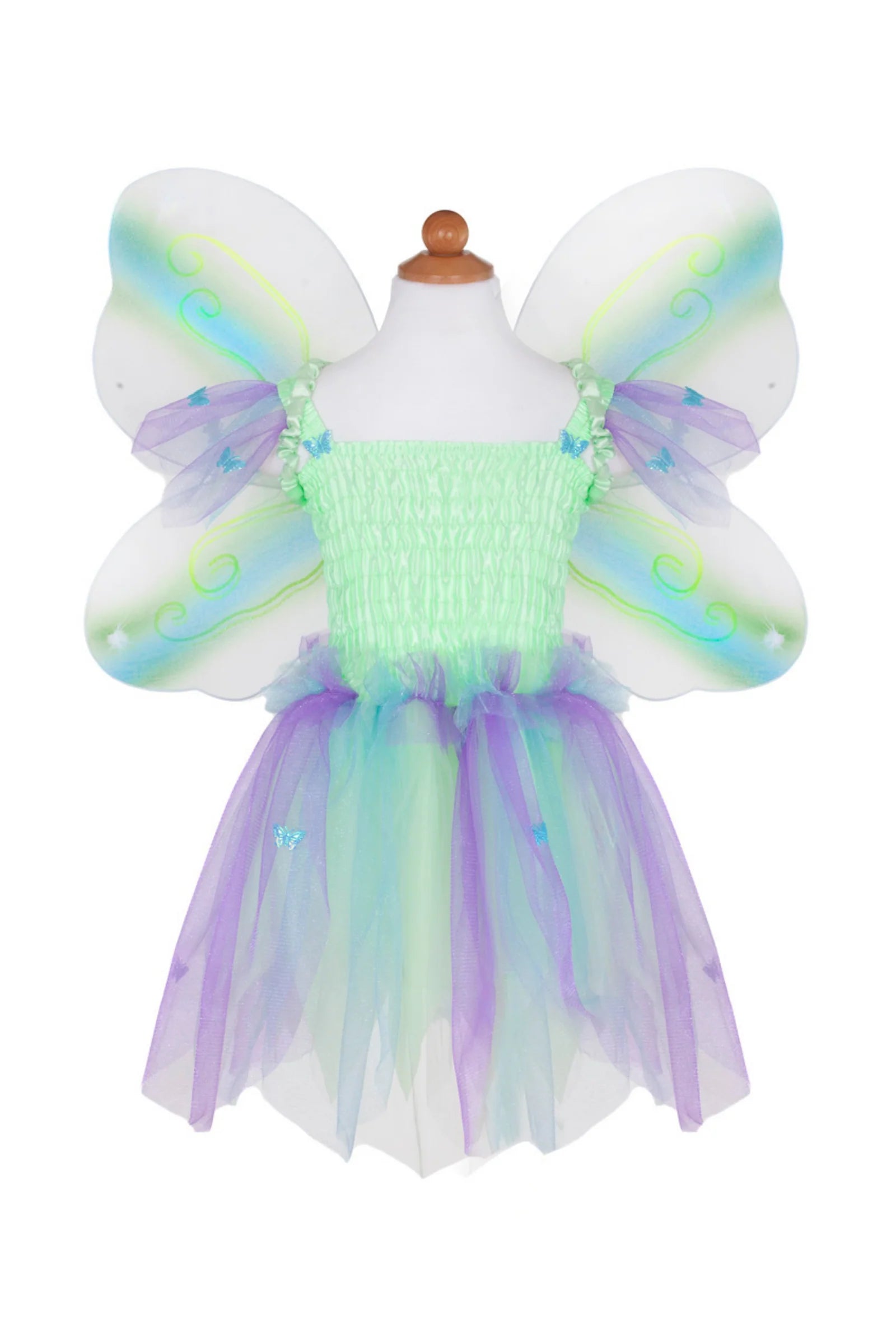 Great Pretender Multi Colour - Butterfly Dress With Wings And Wand