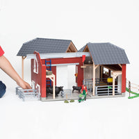 Schleich Farm World Large Red Barn With Animals And Accessories