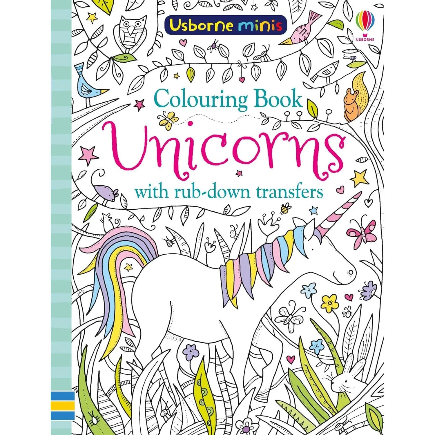 Usborne Minis Unicorns Colouring Book with Rub Down Transfers