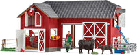 Schleich Farm World Large Red Barn With Animals And Accessories