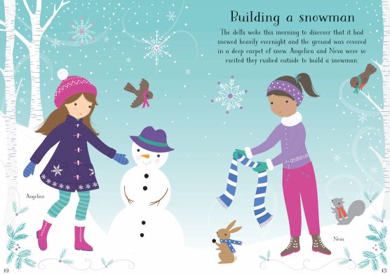 Usborne Little Sticker Dolly Dressing Christmas