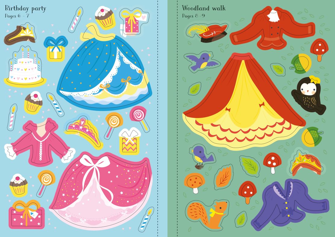 Usborne Little Sticker Dolly Dressing Princess