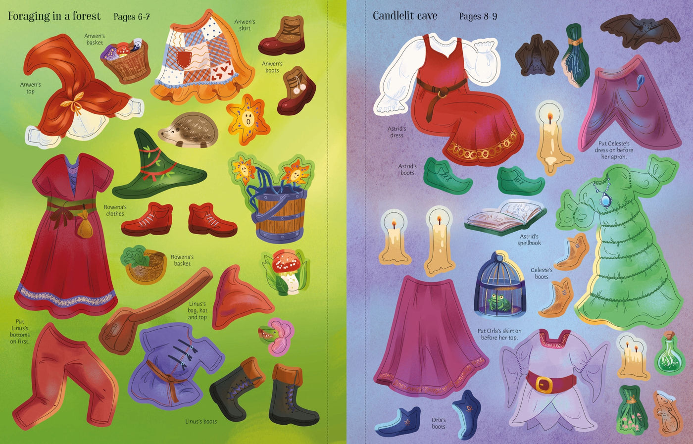 Usborne Sticker Dolly Dressing Witches and Wizards