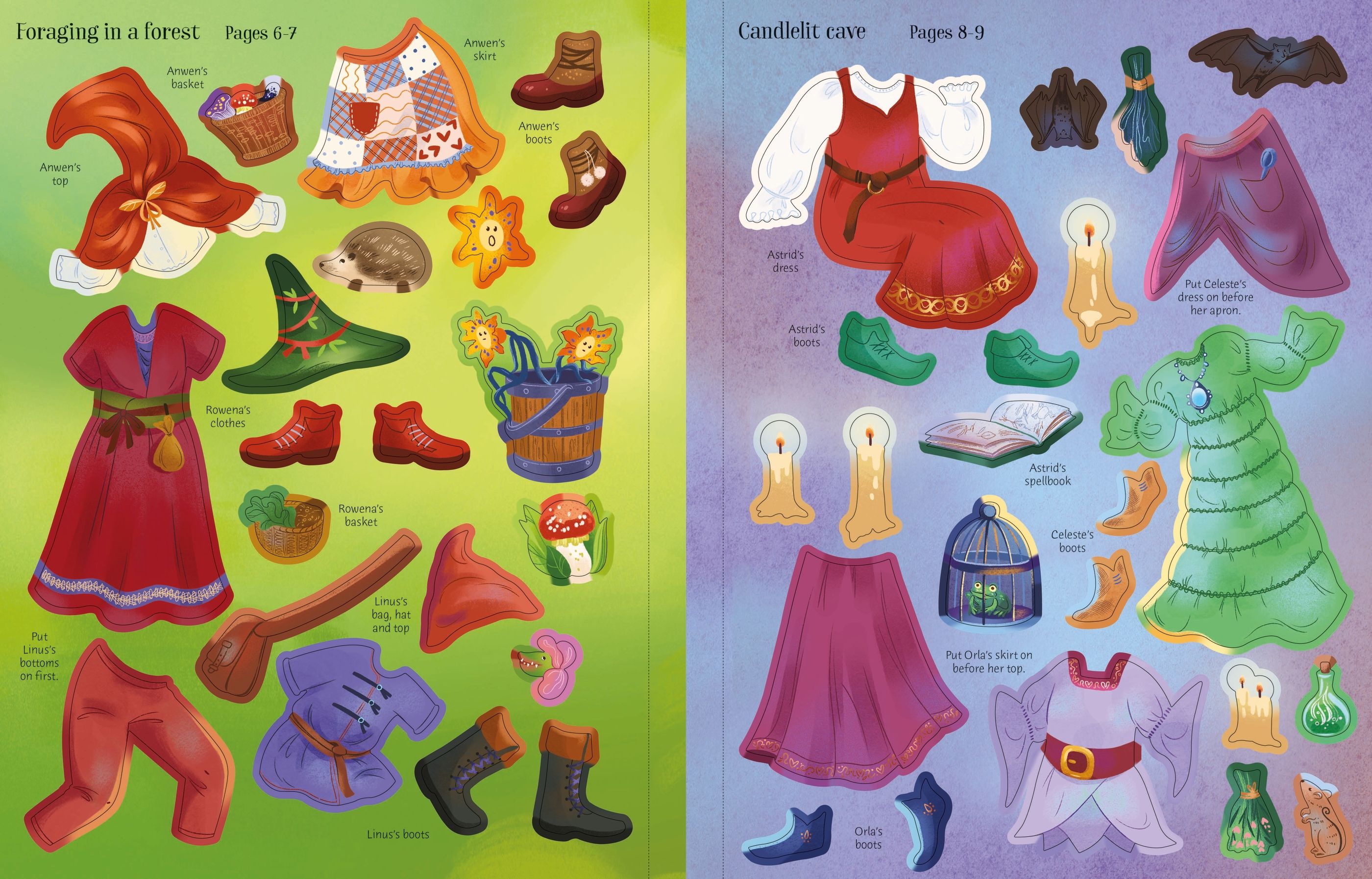 Usborne Sticker Dolly Dressing Witches and Wizards