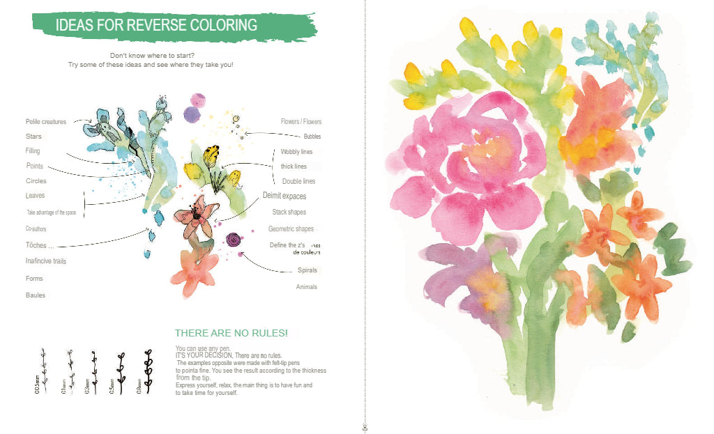 Hoaki Reverse Colouring Book