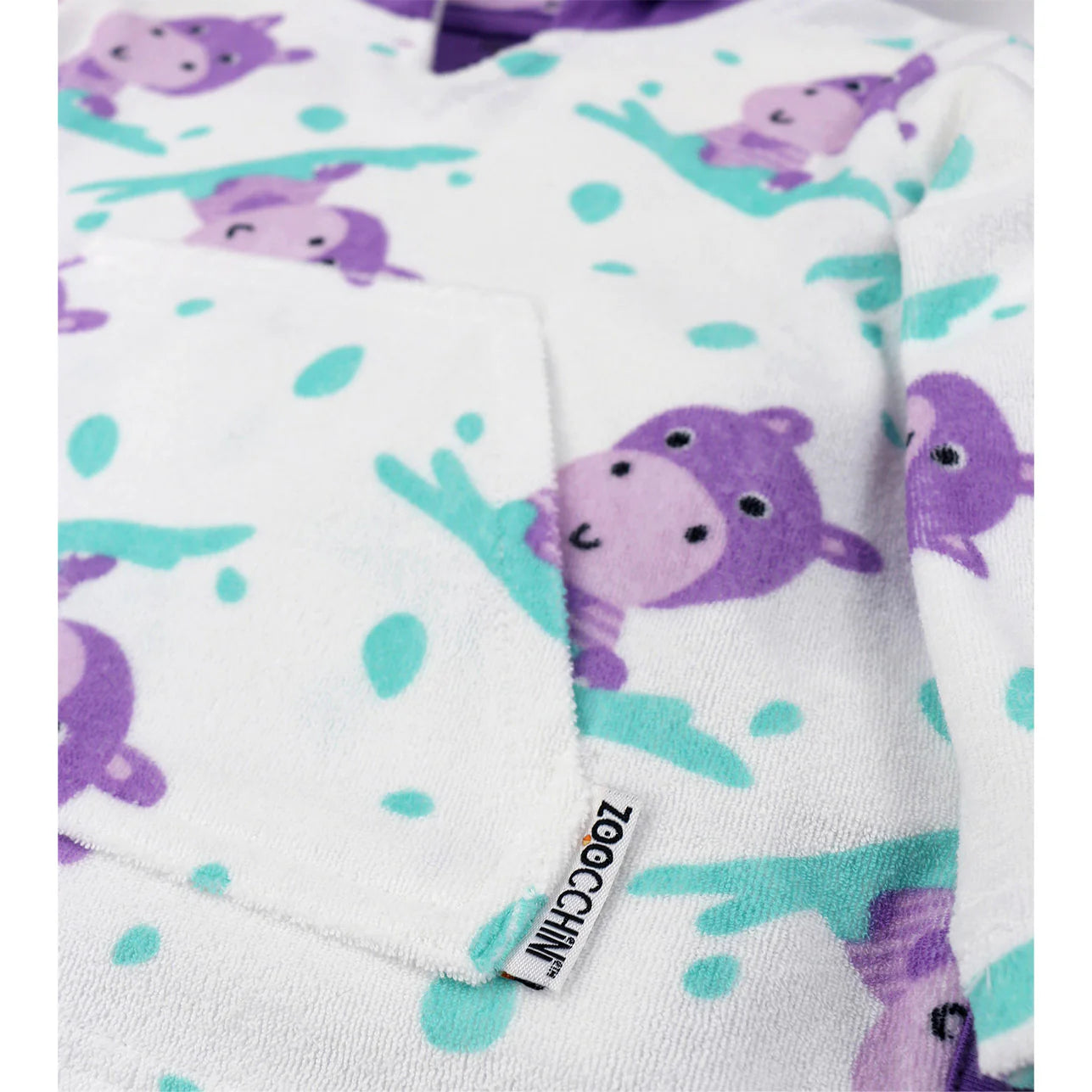 Zoocchini Harper The Hippo - Terry Swim Coverup - 0-12m