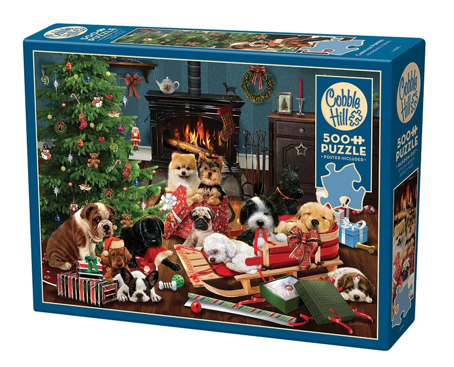 Cobble Hill Christmas Puppies 500 Piece