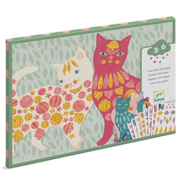 Djeco Elodie's Cute Cats Create With Paper