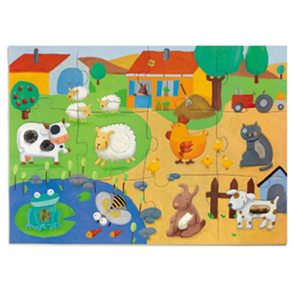 Djeco Tactilo Farm Giant Puzzle