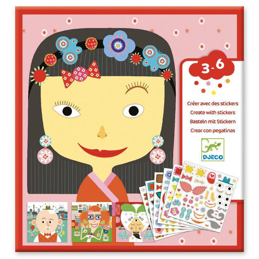 Djeco All Different Create With Stickers