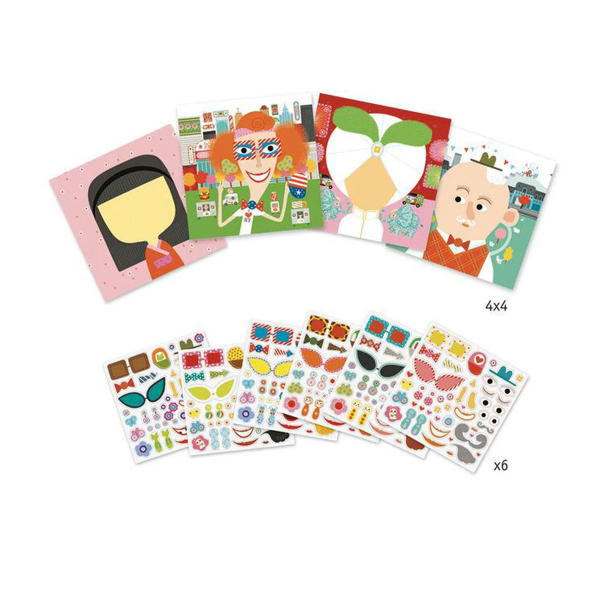 Djeco All Different Create With Stickers