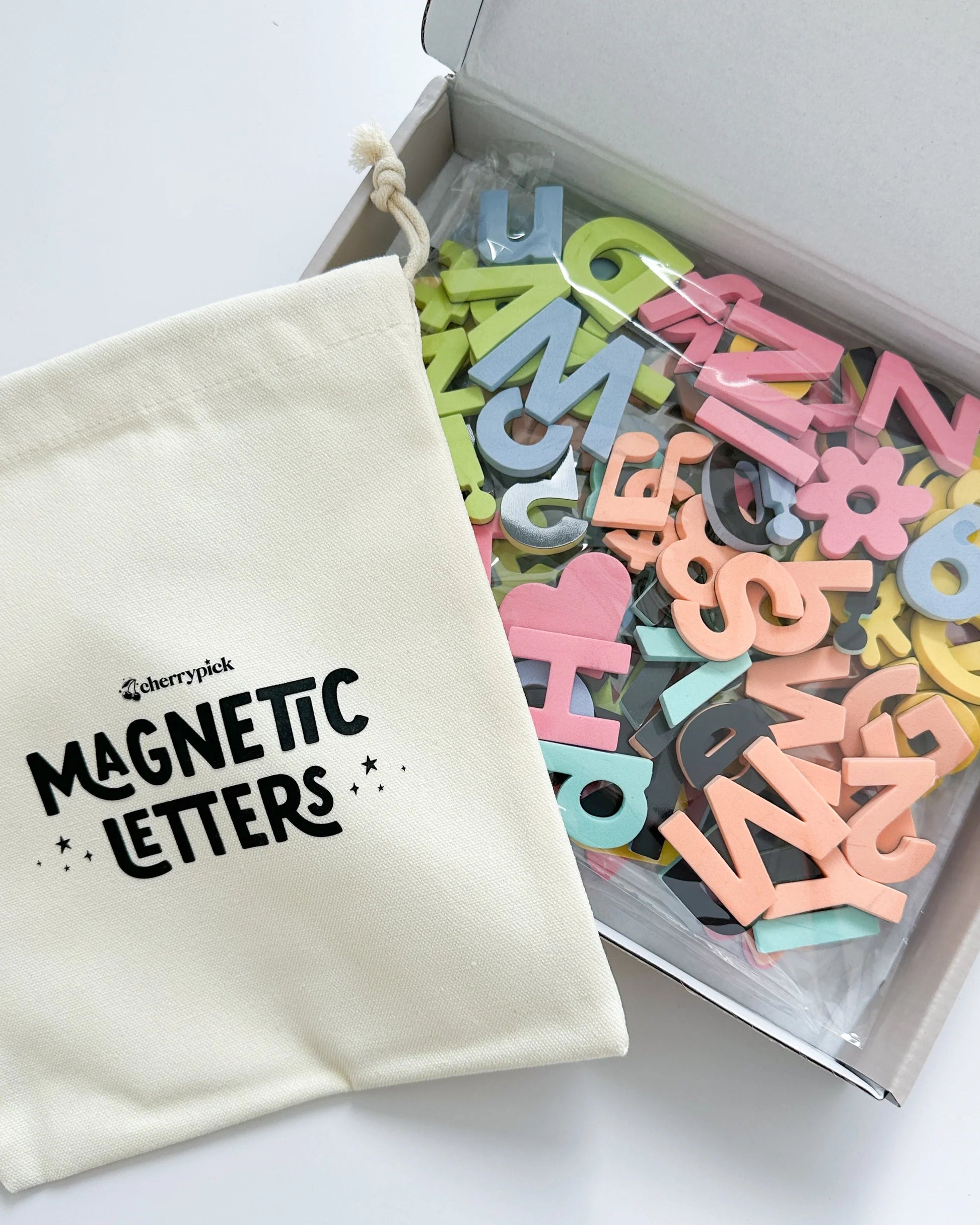 Cherrypick Soft Foam Magnetic Letters - Pastel Rainbow