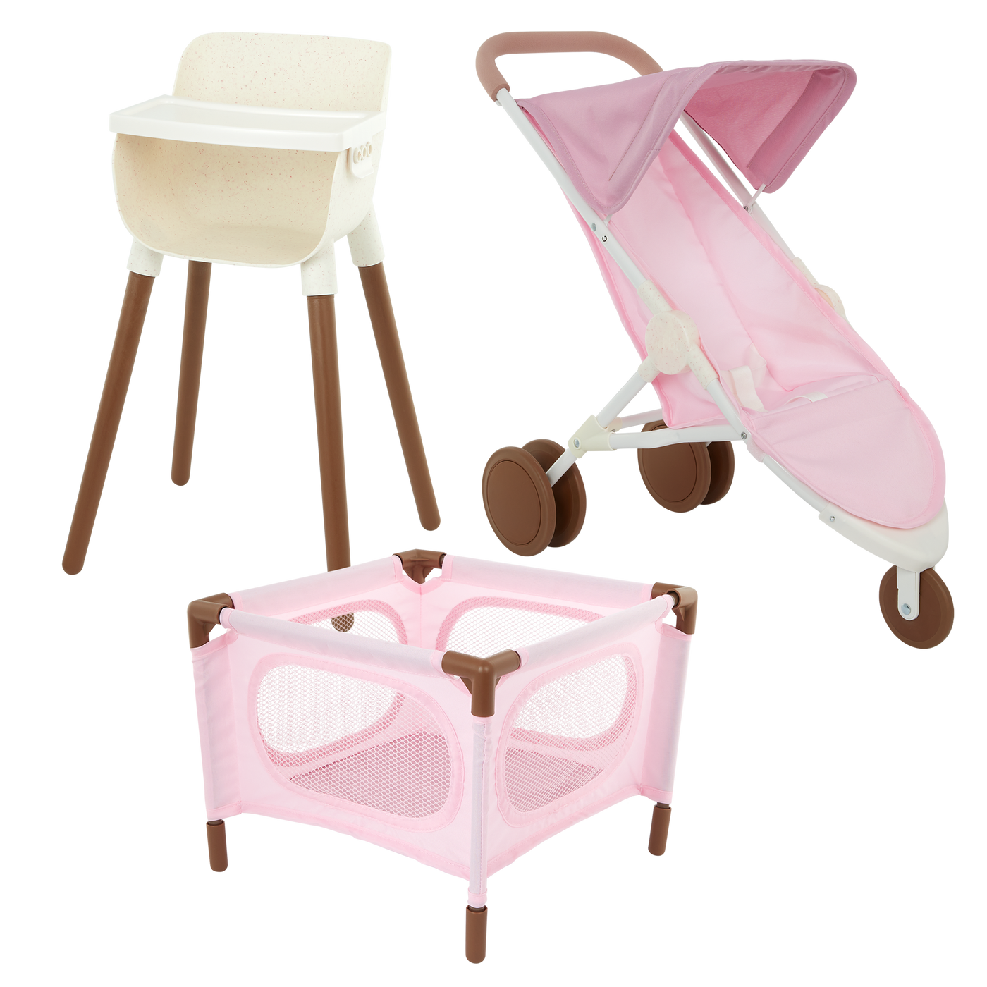 LullaBaby 3 Piece Nursery Set for 14" Newborn Dolls