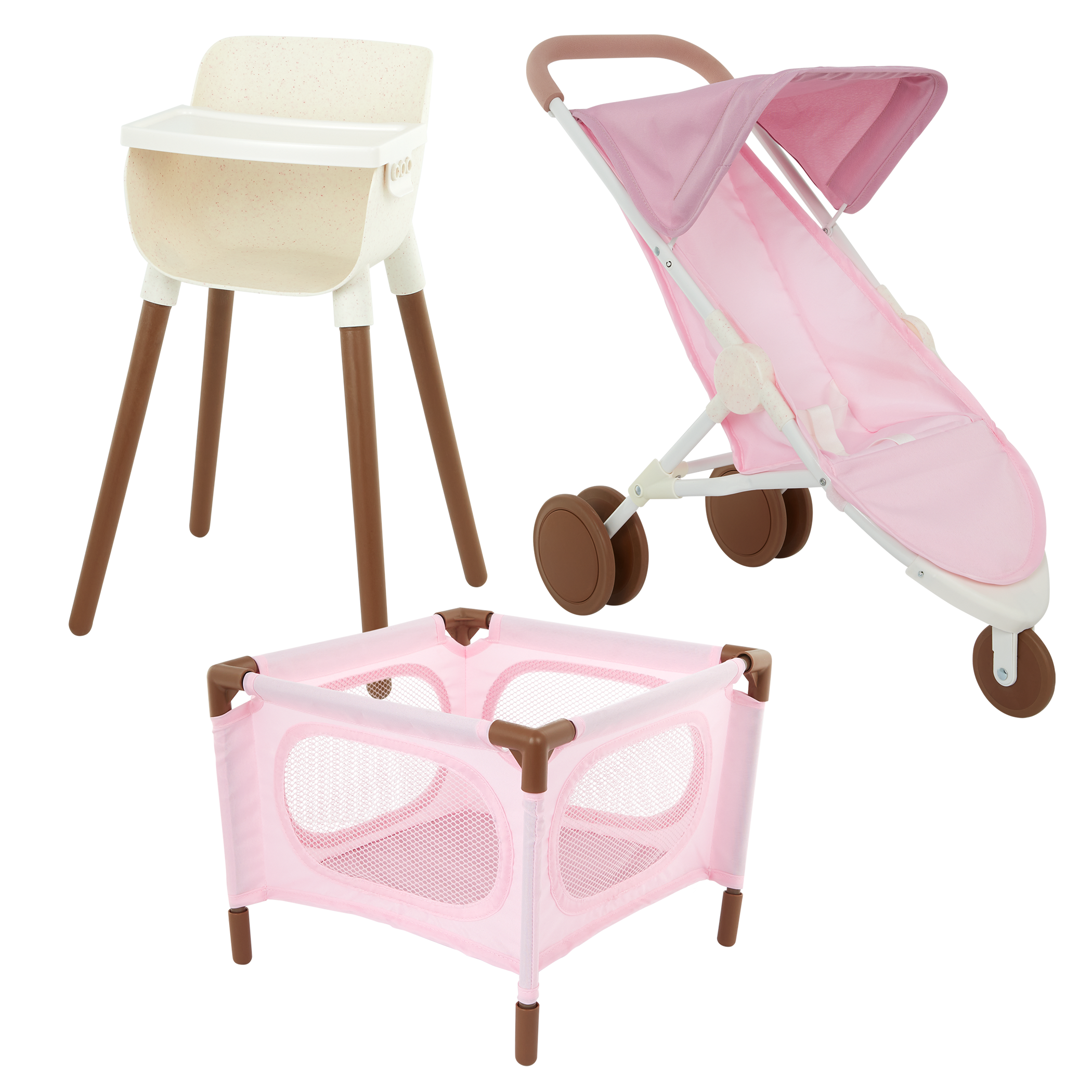 LullaBaby 3 Piece Nursery Set for 14" Newborn Dolls