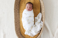 Lulujo Barnyard & Hen and Chick 2 Piece Cotton Muslin Swaddle
