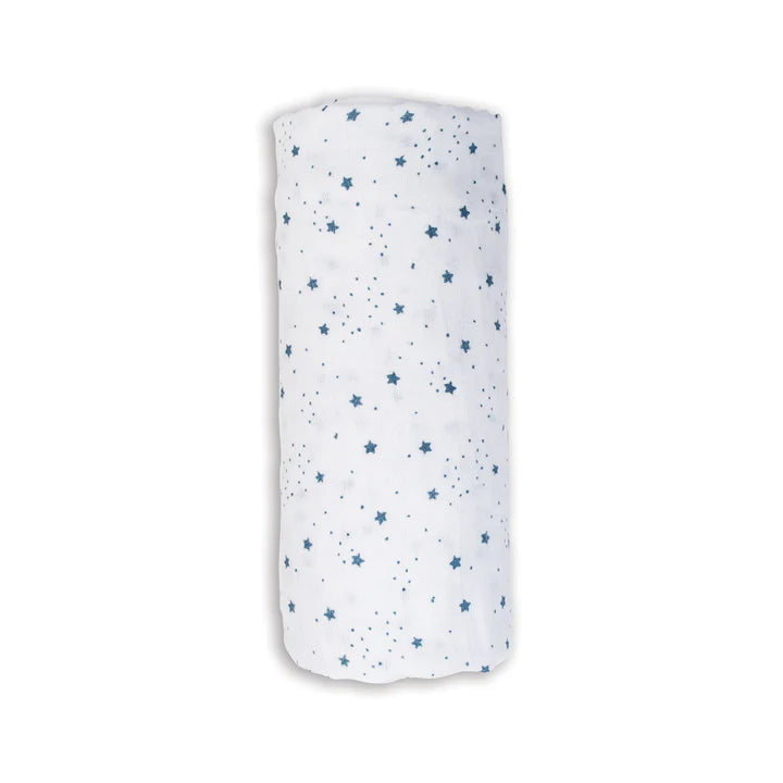 Lulujo Stars Muslin Cotton Swaddle Blanket