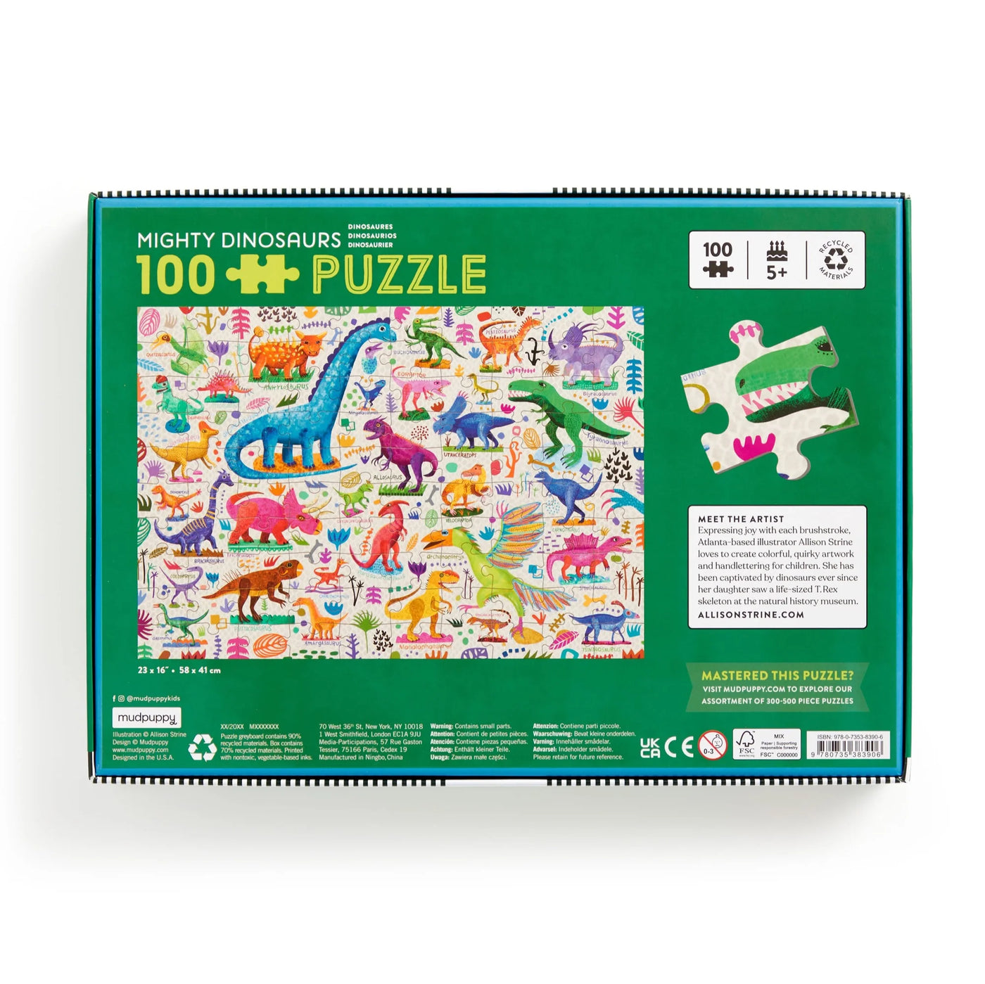 Mudpuppy Mighty Dinosaurs 100 Piece Puzzle