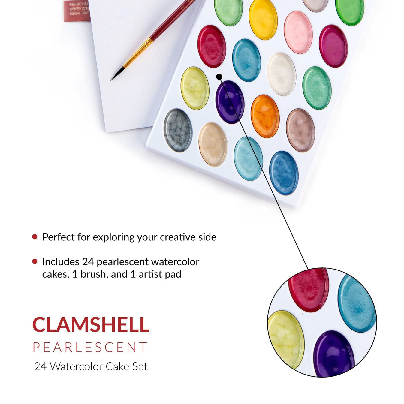 Royal & Lanknickle Pearlescent Watercolour Cakes