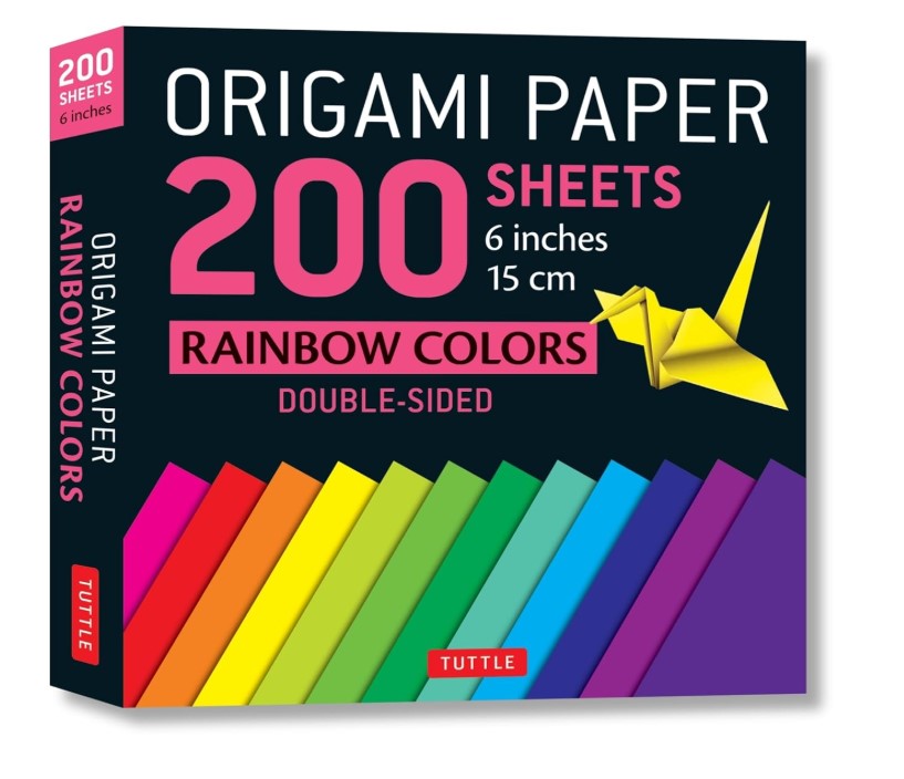 Tuttle Origami Paper 200 Sheets Rainbow Colors