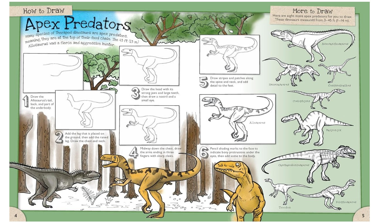 How To Draw Ferocious Dinosaurs