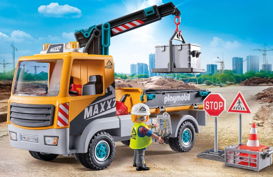 Playmobil Action Heroes Construction Truck With Crane 71750