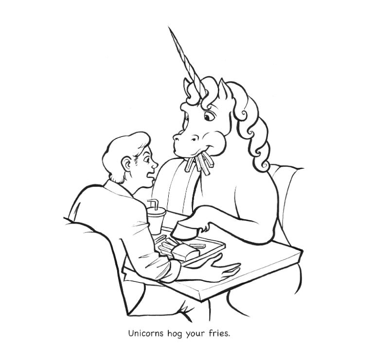 Theo Nicole Lorenz Unicorns Are Jerks Regular Colouring Book