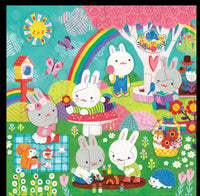 Mudpuppy Garden Bunnies Floor Puzzle