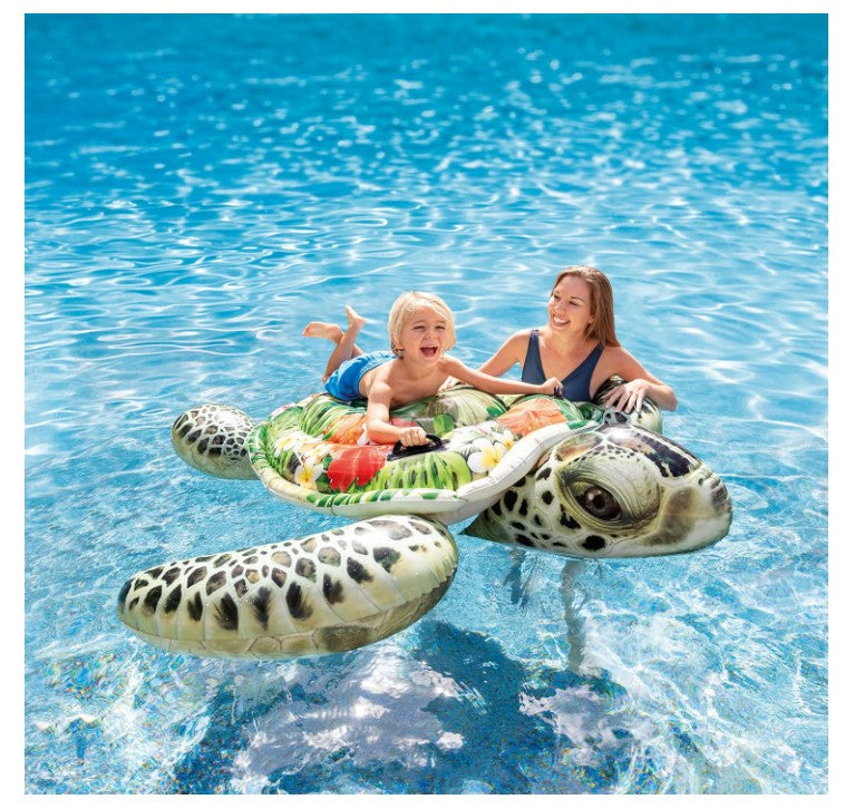 Sea Turtle Ride On Inflatable 75" x 67" Age 6+