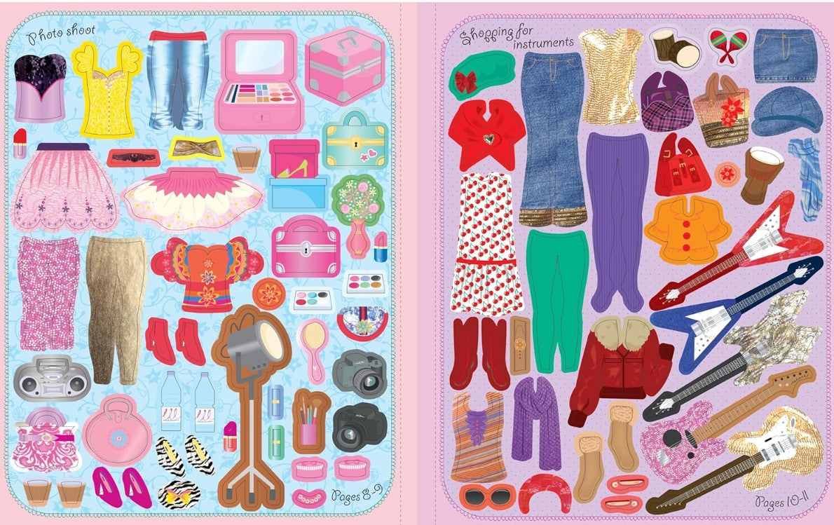 Usborne Sticker Dolly Dressing Popstars